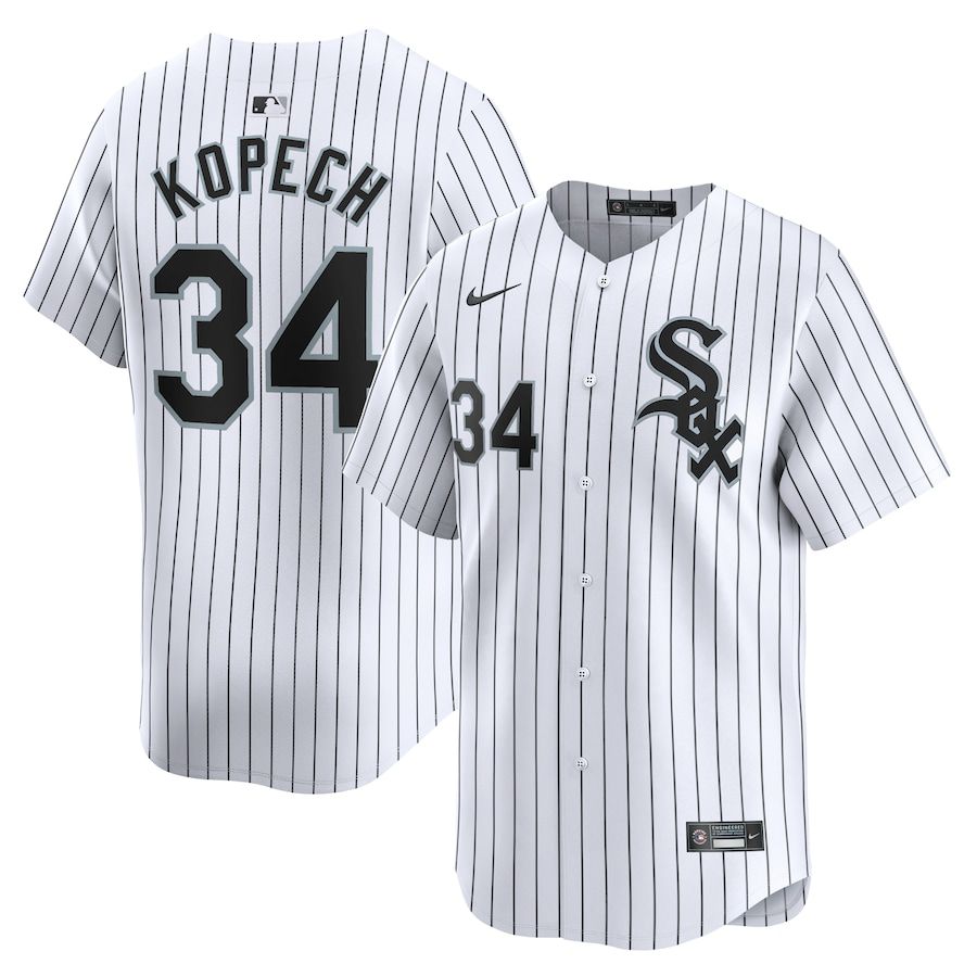 Men Chicago White Sox #34 Michael Kopech Nike White Home Limited Player MLB Jersey